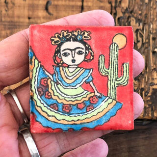 50mm x 50mm Frida Kahlo Tile 22