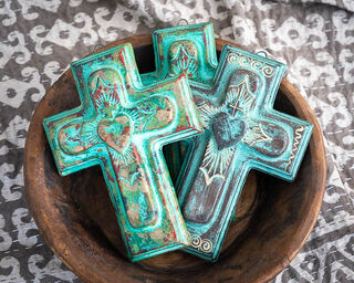 Boho Mexican Cross Green