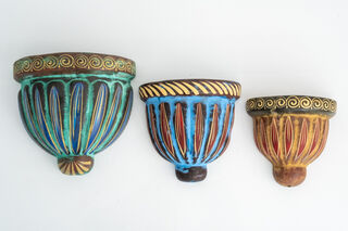 Rustic Clay Mexican Wall Pot Medium