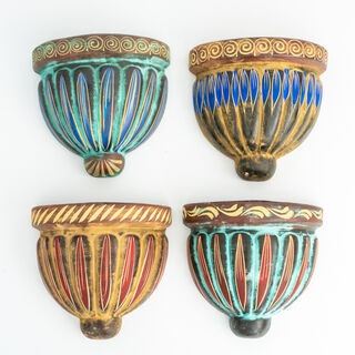 Rustic Clay Mexican Wall Pot Large