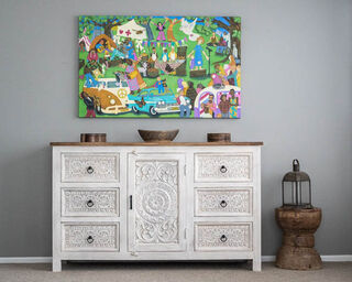 Kailani 6 Drawer Sideboard White