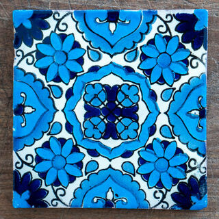 Turquoise Flores Tile