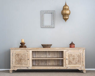 Whitewashed Gaia TV Cabinet