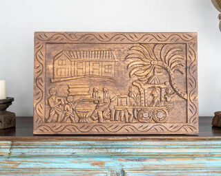 Hand Carved Timber Wall Art 1