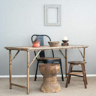Vintage Folding Table Brown