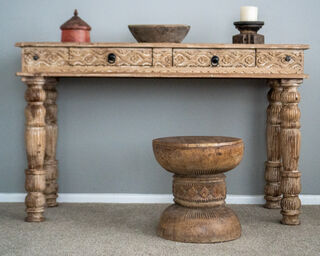 Vintage Ukhali Stool Natural D