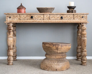 Vintage Ukhali Stool Natural H