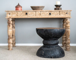 Vintage Ukhali Stool Black A