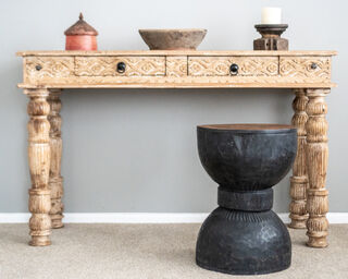 Vintage Ukhali Stool Black D