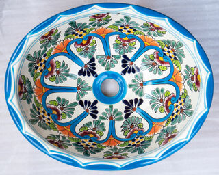 Medium Talavera Hand Basin 24 PRE ORDER