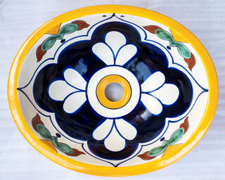Medium Talavera Hand Basin 37 PRE ORDER