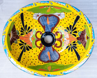 Medium Talavera Hand Basin 52 PRE ORDER