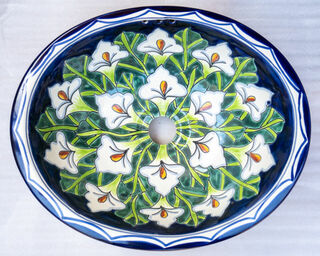 Medium Talavera Hand Basin 59 PRE ORDER