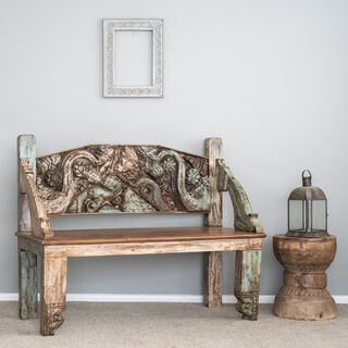 Hand Carved Bench Seat