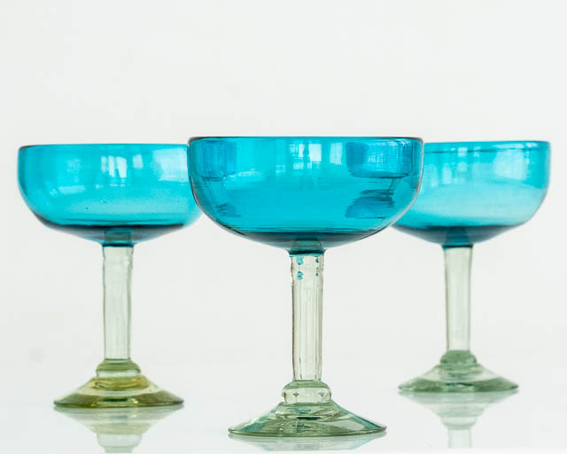 Turquoise Cocktail Glass