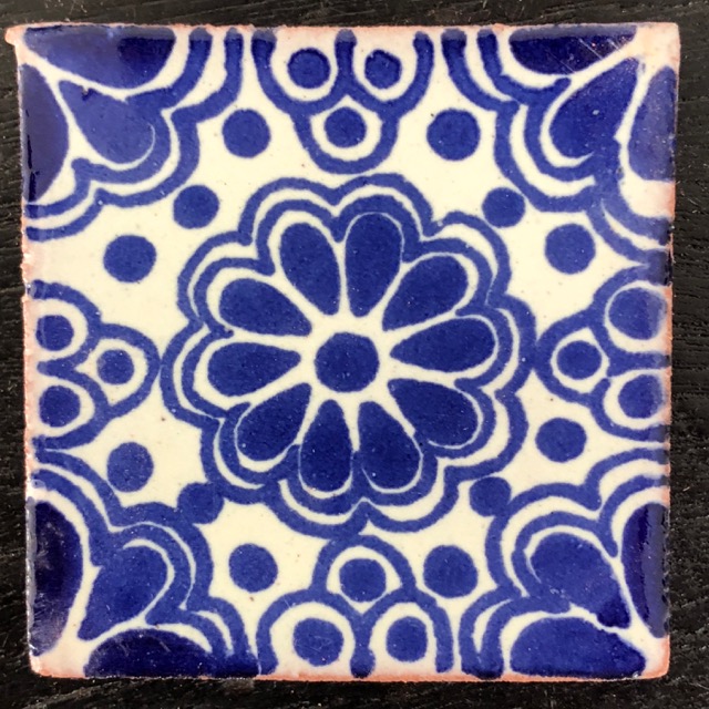 Lace Azul Quarter Tile 50mm x 50mm