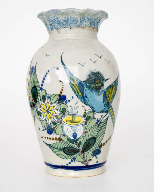 Hand Painted Mexican Vase 4