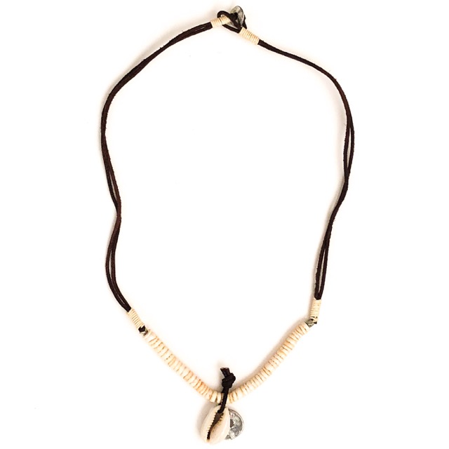 Cowrie Leather Thong Necklace - furniture - lighting - decor