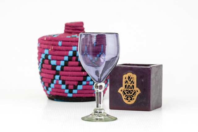 Purple Bubble Wine Glass