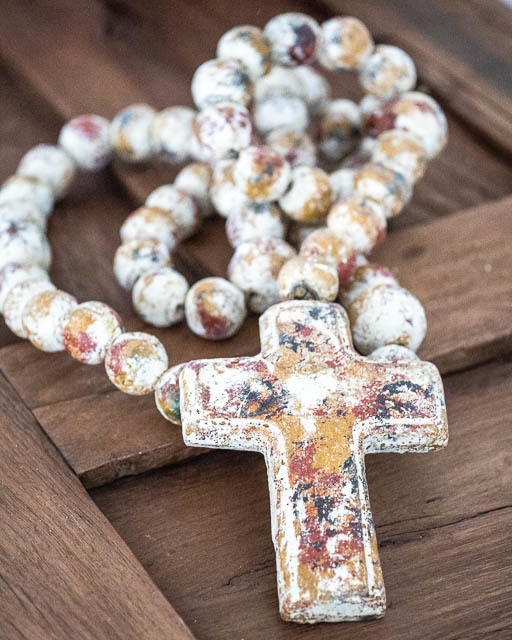 Large Mexican Rosary Beads Mottled 