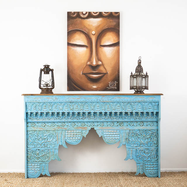 Indie Carved Console Blue