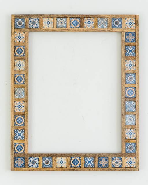 Blue & White Tiled Mirror