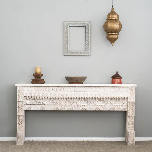 Traditional White Console 