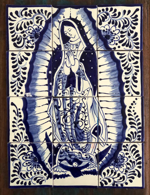 Our Lady of Guadalupe Tile Mural Blue