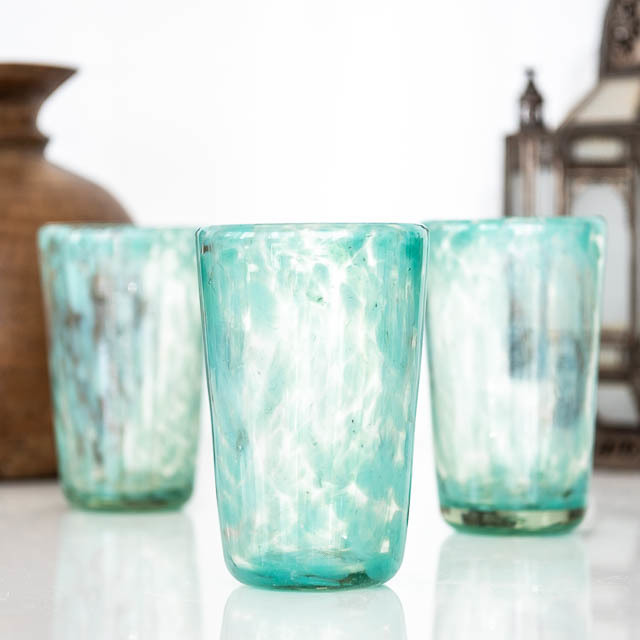 Juno Turquoise Tall Glass
