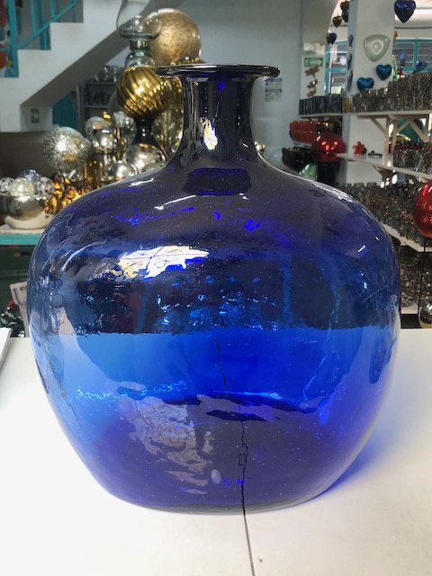Large Mexican Vase Dark Blue