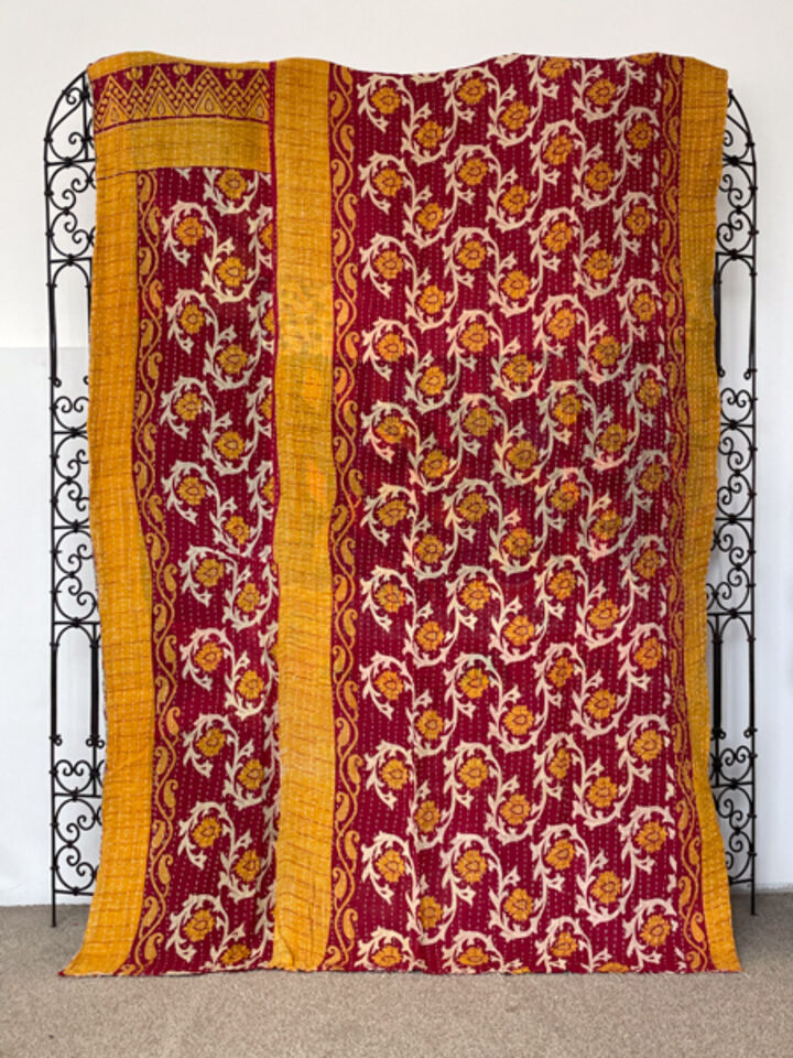 Vintage Kantha Quilt 38