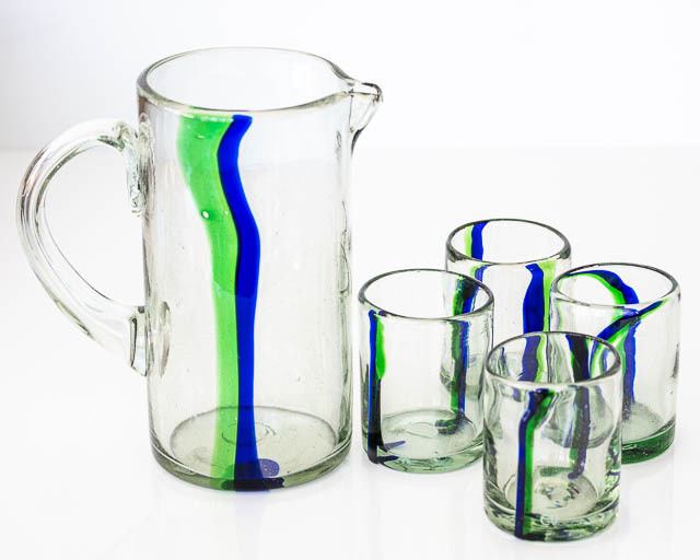 Indie Water Jug and 4 Glasses