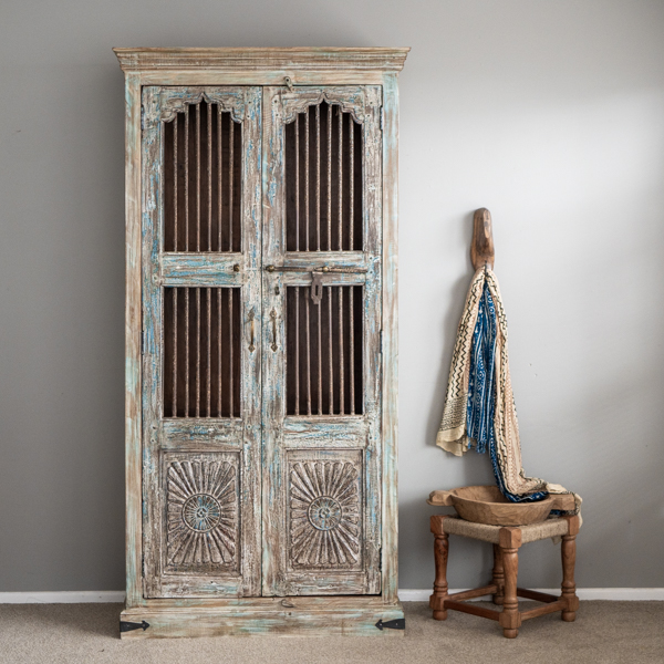 Large Blue Jali Tallboy