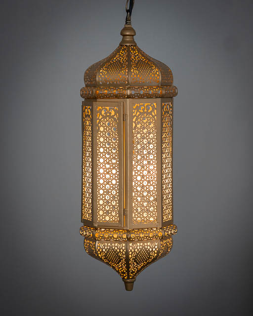 Milana Lantern Brass Coloured