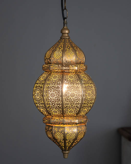 Izna Lantern Brass Coloured