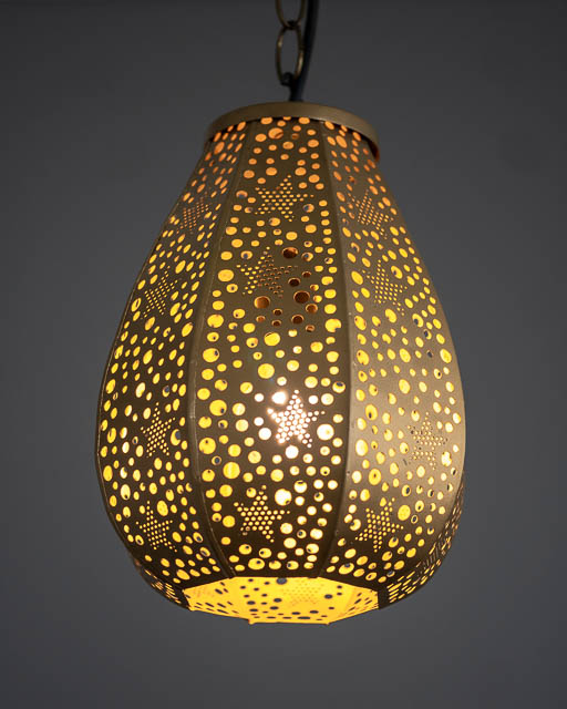 Nisha Lantern Brass Coloured