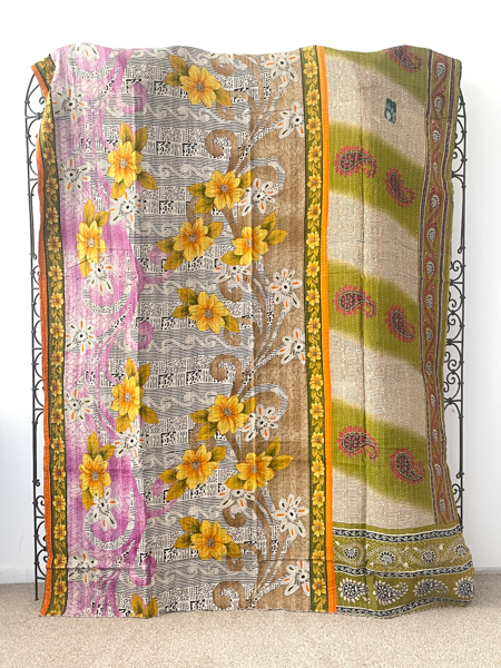 Vintage Kantha Quilt 60
