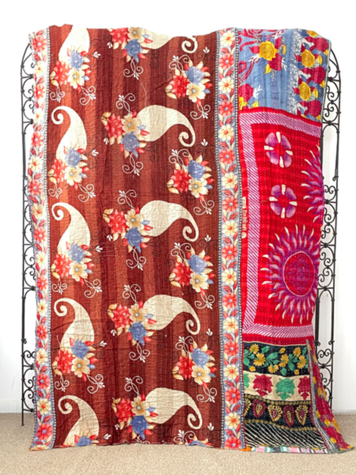 Vintage Kantha Quilt 80