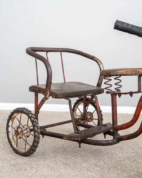 Antique tricycle parts top