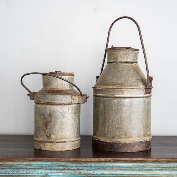 Vintage Indian Milk Cans Small