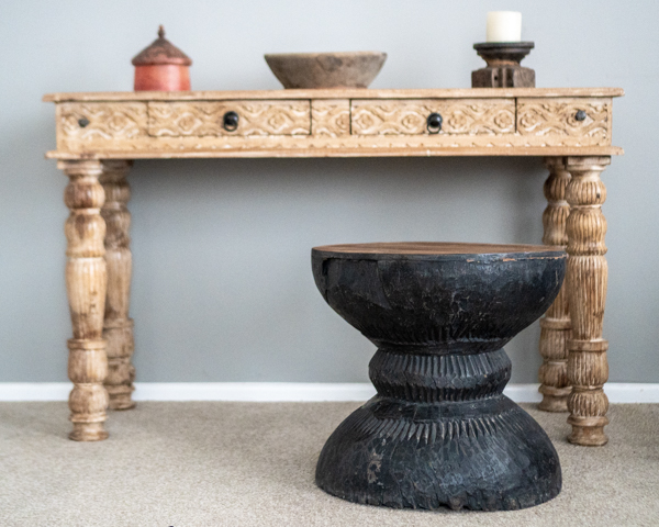 Vintage Ukhali Stool Black A