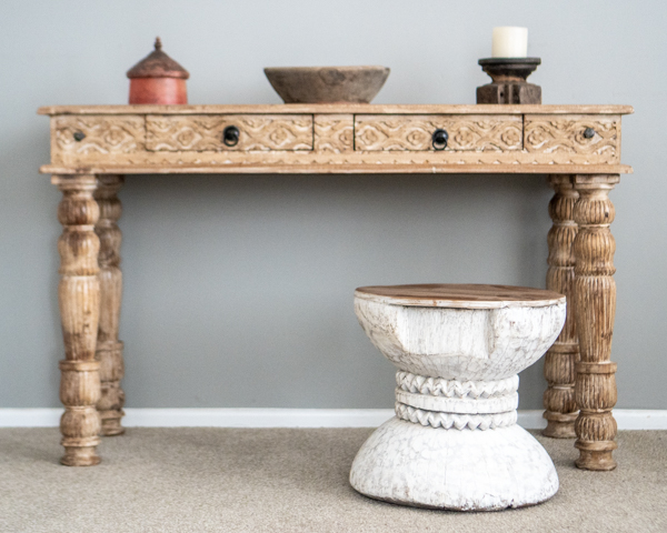 Vintage Ukhali Stool White A