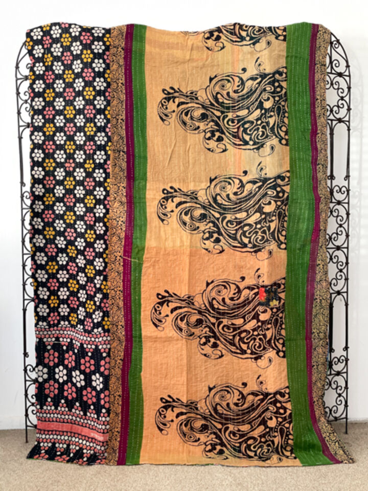 Vintage Kantha Quilt 100
