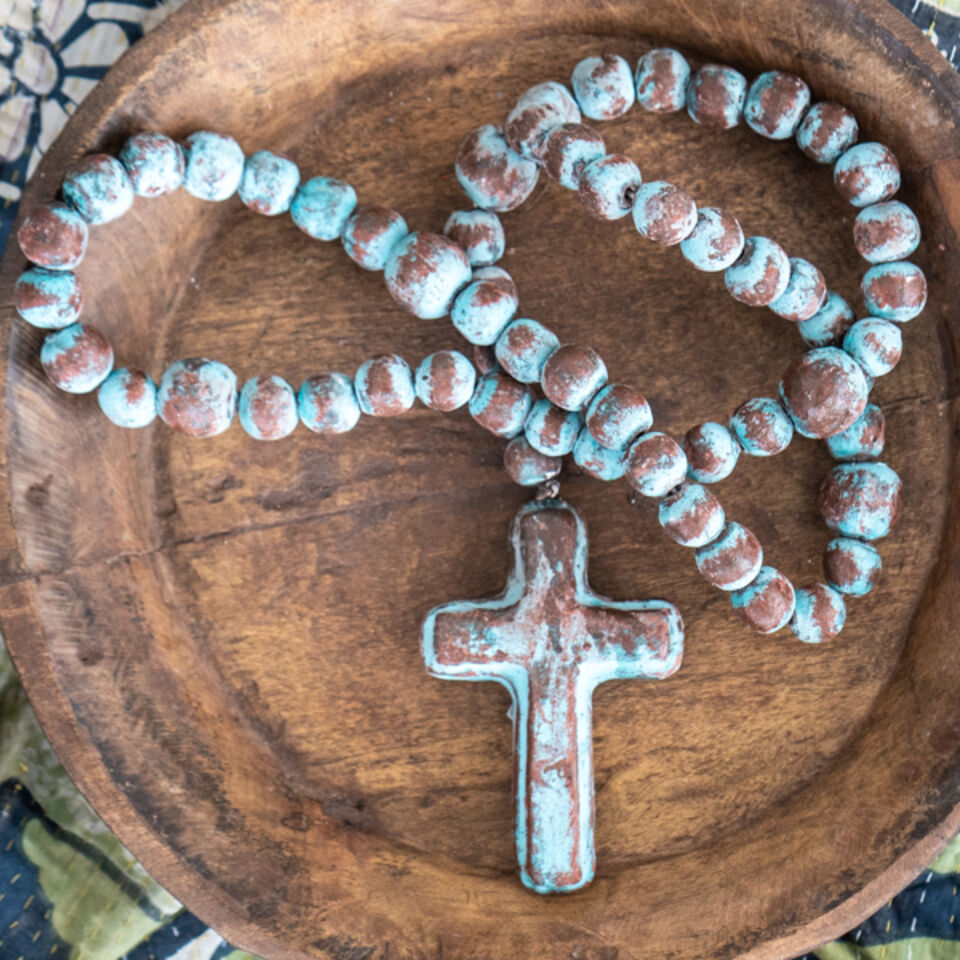 Medium Mexican Rosary Beads Green