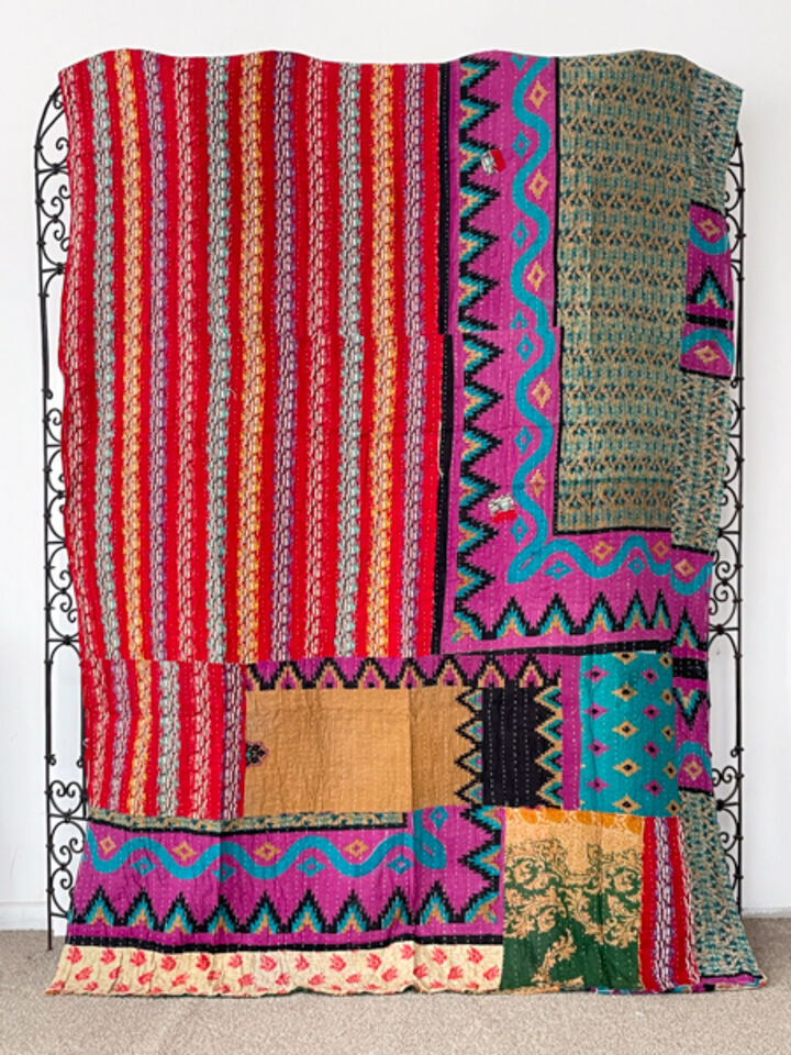 Vintage Kantha Quilt 114