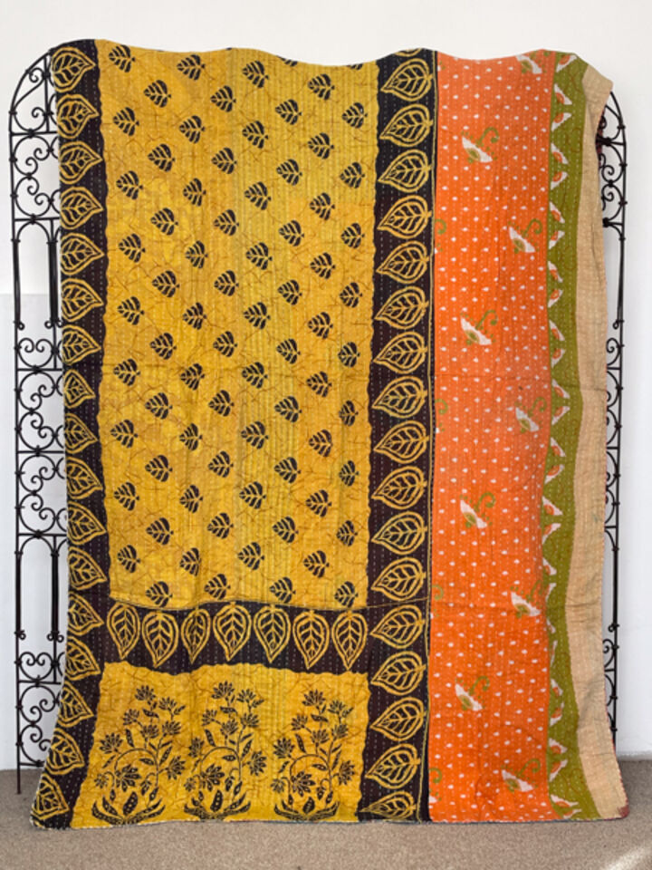 Vintage Kantha Quilt 115