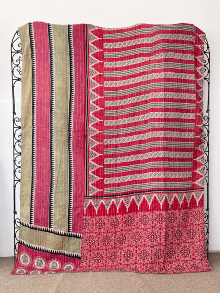 Vintage Kantha Quilt 119