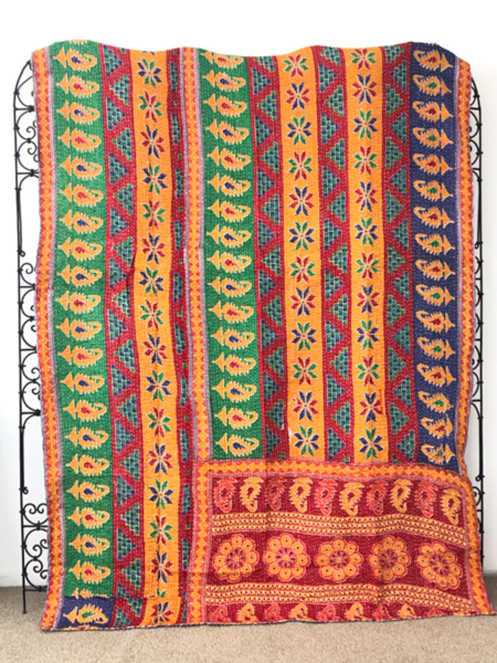 Vintage Kantha Quilt 124