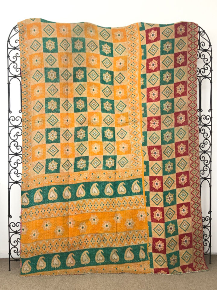 Vintage Kantha Quilt 158 furniture lighting decor