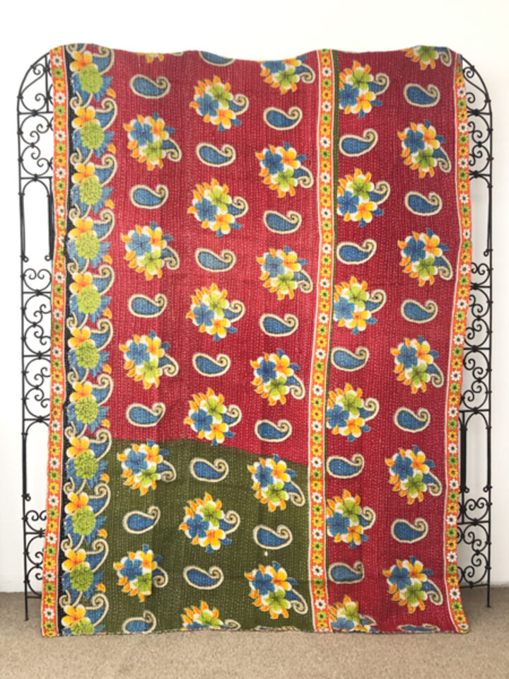 Vintage Kantha Quilt 159 furniture lighting decor